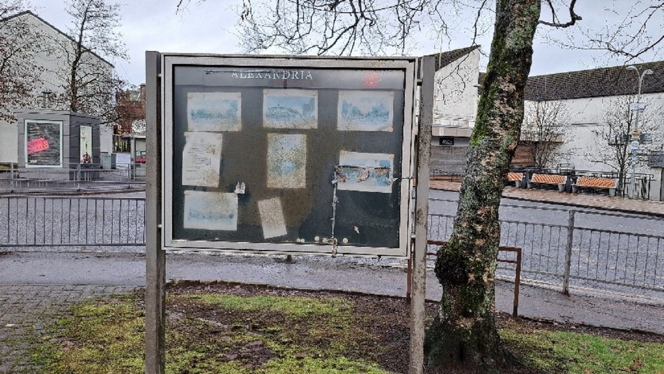 The current Alexandria Noticeboard.